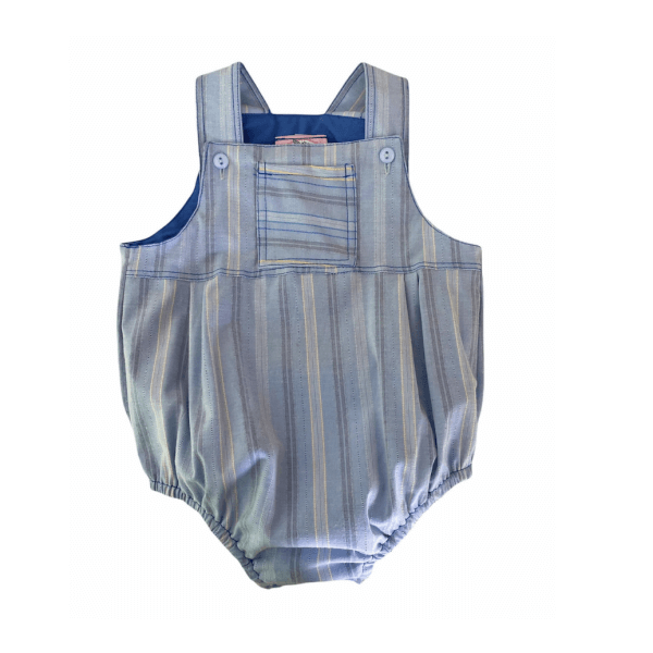 Baby Dungarees in Cotton Gabardine with Front Pocket